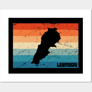 Retro Country Of Lebanon Posters and Art